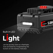 Ceenr 5.0Ah Battery for DeWalt 18V(20V Max) 4 Pack | Replacement Model DCB200 - Triple-Batteries