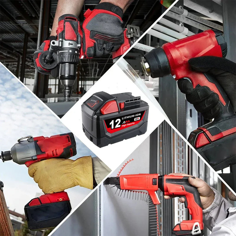 12.0Ah For Milwaukee 18V Battery Replacement 48-11-1811 | M18 Li-ion Battery - Triple-Batteries