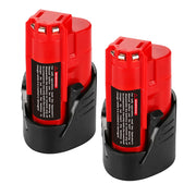 2 Pack For Milwaukee M12 12V 3.5Ah Battery Replacement + M12 Charger Replacement | 12V Rapid Charger - Triple-Batteries