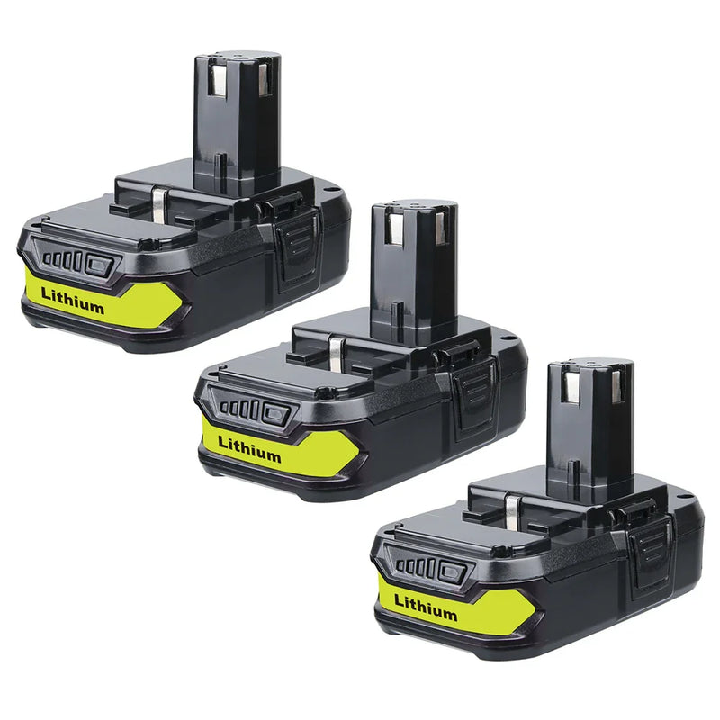 3.6Ah For Ryobi P102 Battery Replacement | 18V Li-Ion Battery 3 Packs - Triple-Batteries