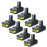 3.6Ah For Ryobi P102 Battery Replacement | 18V Li-Ion Battery 8 Packs - Triple-Batteries