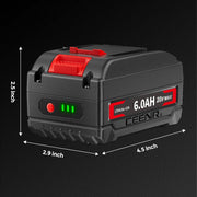 Ceenr 6.0Ah Battery For Worx 18V(20V Max) | Model WA3520, with LG Battery Cell (INR18650HG2) - Triple-Batteries