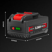 Ceenr 6.0Ah Battery For Worx 18V(20V Max) | Model WA3408, with LG Battery Cell (INR18650HG2) - Triple-Batteries
