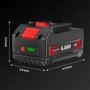 Ceenr 6.0Ah Battery For Bosch 18V 2 Pack | Replacement Model BAT610G, with LG Battery Cell (INR18650HG2) - Triple-Batteries