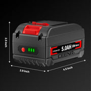 Ceenr 5.0Ah Battery For Worx 20V Max 2 Pack | Model WA3520 - Triple-Batteries