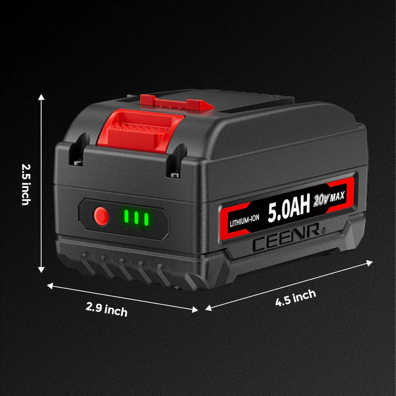 Ceenr 5.0Ah Battery For Worx 20V Max 2 Pack | Model WA3520 - Triple-Batteries