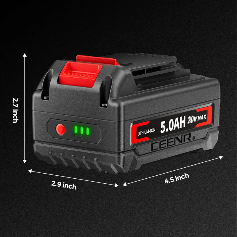 Ceenr 5.0Ah Battery For Black and Decker 18V(20V Max) 2 Pack | Replacement Model LBXR20 - Triple-Batteries