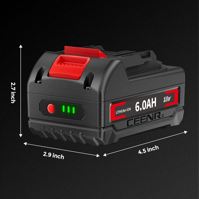 Ceenr 6.0Ah Battery For Makita 18V 4 Pack | Replacement Model BL1860B, with LG Battery Cell (INR18650HG2) - Triple-Batteries