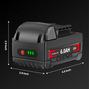 Ceenr 6.0Ah Battery For Milwaukee 18V 2 Pack | Replacement Model, with LG Battery Cell (INR18650HG2) - Triple-Batteries