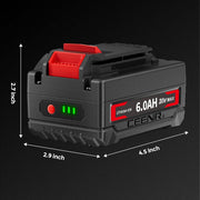 Ceenr 6.0Ah Battery For Porter Cable 18V(20V Max) | Replacement Model PCC685, with LG Battery Cell (INR18650HG2) - Triple-Batteries
