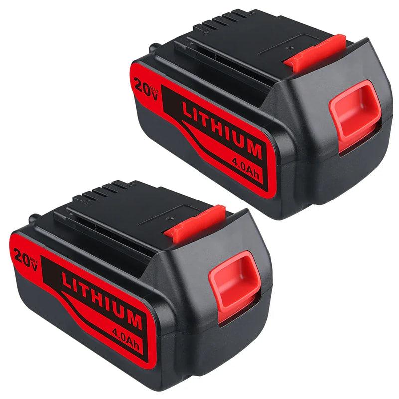 For Black and Decker 20V LB20 LBX20 LBXR20 Battery Replacement | 4.0Ah Lithium-Ion Battery 2 Pack | clearance - Triple-Batteries