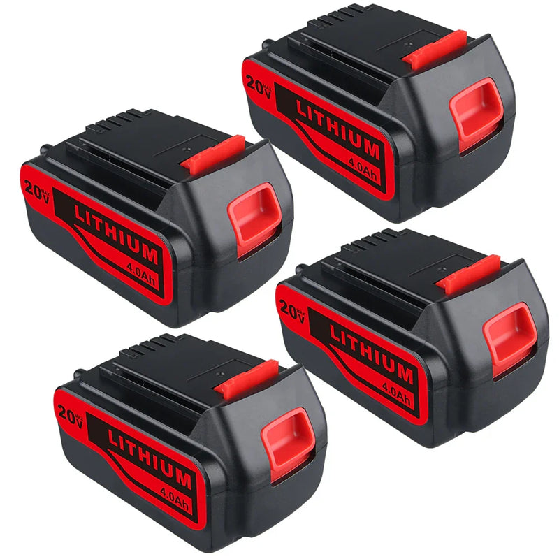 For Black and Decker 20V LB20 LBX20 LBXR20 Battery Replacement | 4.0Ah Lithium-Ion Battery 4 Pack | clearance | clearance - Triple-Batteries