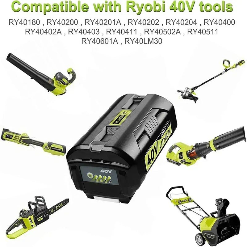 For Ryobi 40V Battery 8.0Ah replacement | OP4026 LITHIUM-ION Battery With led indicator 4 Pack - Triple-Batteries