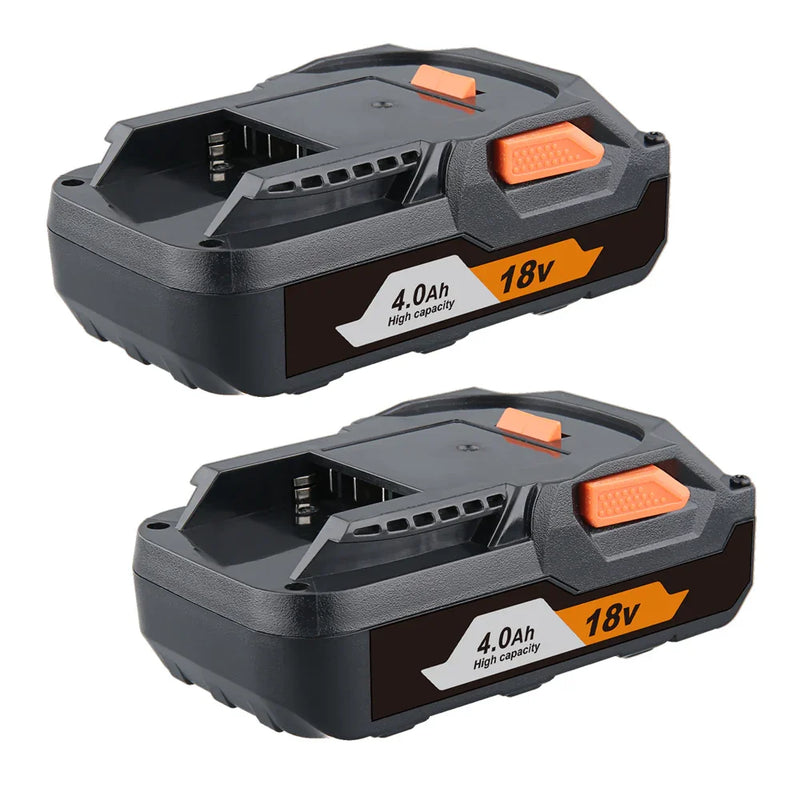 2 Pack 18V 4.0Ah Replacement Battery for RIDGID R840083 R840087 AC840085 R840086 R840084 RIDGID 18V Battery - Triple-Batteries