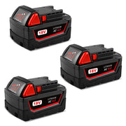 For Milwaukee M18 Battery Replacement | 18V XC 4.0Ah Li-Ion Battery 3 Pack - Triple-Batteries