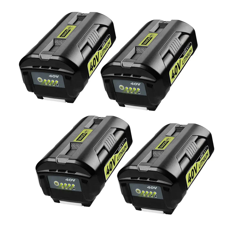For Ryobi 40V Battery 8.0Ah replacement | OP4026 LITHIUM-ION Battery With led indicator 4 Pack - Triple-Batteries
