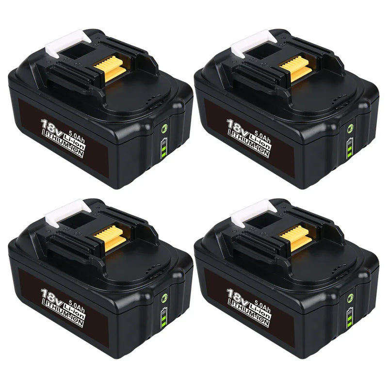 4 Pack For Makita 18V Battery Replacement | BL1850B 5.0Ah Li-ion Battery With LED Indicator I BL1840 BL1850 BL1830 | clearance - Triple-Batteries