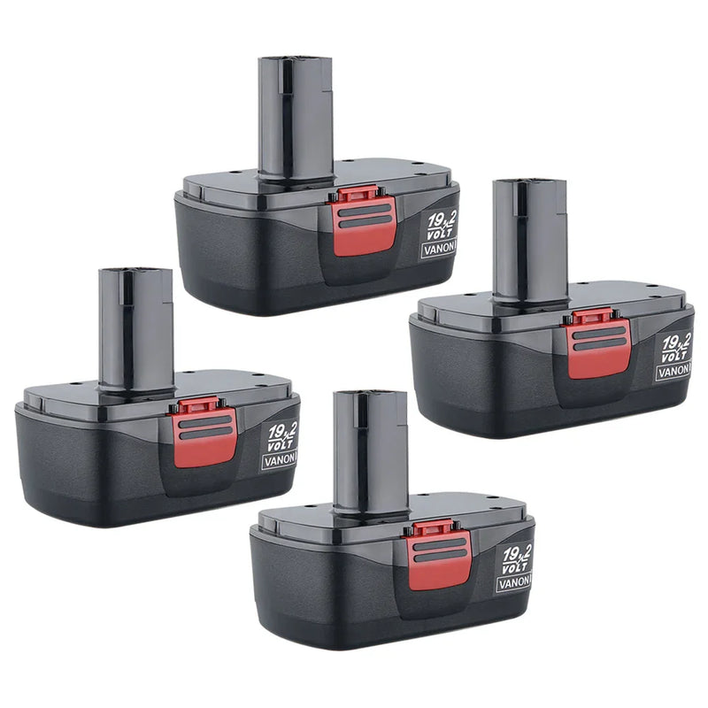 For Craftsman 19.2V 7.0Ah Replacement Battery | 130279005 Black Battery 4 Pack - Triple-Batteries