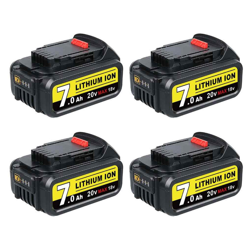 4 Pack For DeWalt 7.0Ah Battery | 20V Max Li-ion Battery DCB200 DCB206 DCB201 DCB203 DCB180 - Triple-Batteries