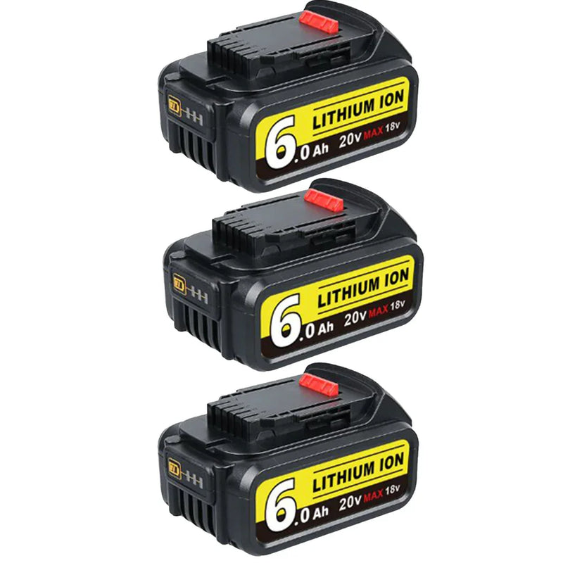 For DeWalt 20V Max XR Battery Replacement | DCB200 6.0Ah 3 Pack - Triple-Batteries