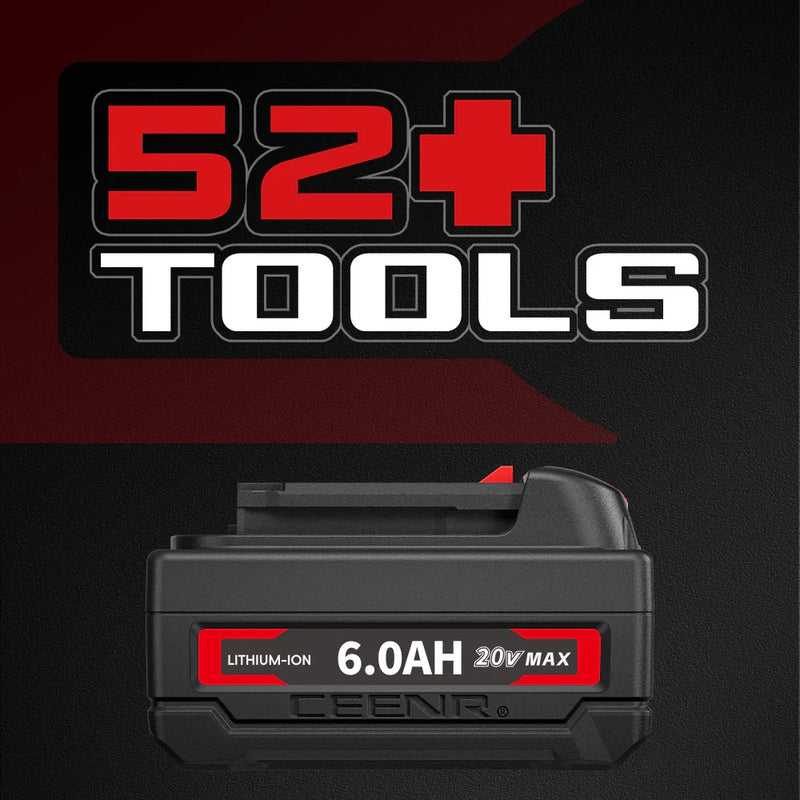 Ceenr 6.0Ah Battery For Worx 18V(20V Max) 2 Pack | Model WA3551, with LG Battery Cell (INR18650HG2) - Triple-Batteries