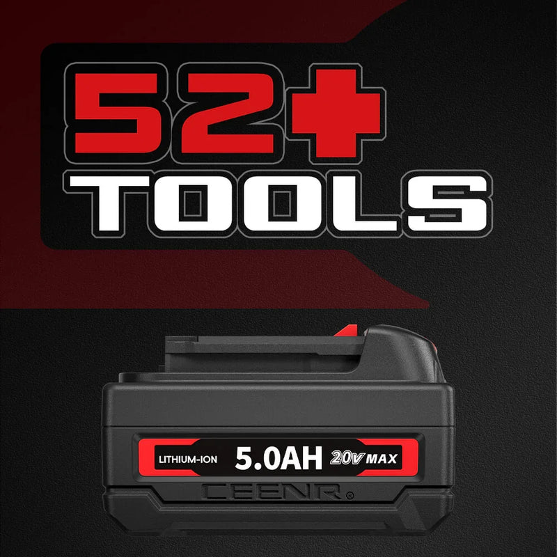 Ceenr 5.0Ah Battery For Worx 20V Max | Model WA3408 - Triple-Batteries