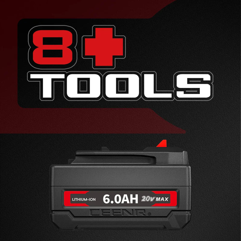 Ceenr 6.0Ah Battery For Craftsman 18V(20V Max) | Replacement Model V20, with LG Battery Cell (INR18650HG2) - Triple-Batteries
