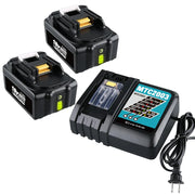 For Makita 18V BL1850B 5.0Ah Battery Replacement 2 Pack With Charger For DC18RC 3A 14.4V-18V | clearance - Triple-Batteries