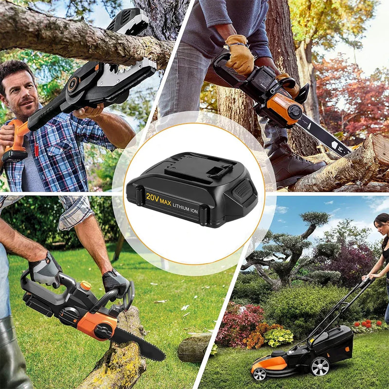 For Worx 20V MAX Battery Replacement | WA3520 3.0Ah Li-ion Battery 2 Pack - Triple-Batteries