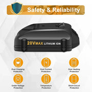 For Worx 20V MAX Battery Replacement | WA3520 8.0Ah Li-ion Battery - Triple-Batteries