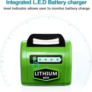 For GreenWorks 40V 6.0Ah Battery Replacement | Lithium Battery 29472 29462 Battery For GreenWorks 40V G-MAX Power Tools - Triple-Batteries