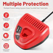 For Milwaukee Battery Charger | M12 Charger Replacement | 12V Rapid Charger - Triple-Batteries