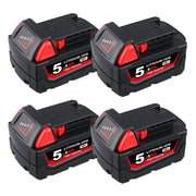 For Milwaukee M18 18V 5.5Ah XC Li-ion Battery Replacement | 4 Pack - Triple-Batteries