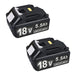 For 18V 5.5Ah Makita BL1850 Battery Replacement 2 Pack with LED & For Makita DC18RD Dual Port Rapid Charger for BL1850 BL1830 Lithium-Ion Battery - Triple-Batteries