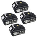 4 Pack For 18V 5.5Ah Makita BL1850 battery replacement & 4-port 18V Li-ion charger DC18SF For 14.4V-18V battery - Triple-Batteries