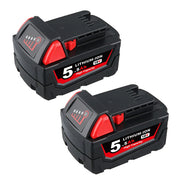 For Milwaukee M18 Battery Replacement | 18V XC 5.5Ah Li-Ion Battery 2 Pack - Triple-Batteries