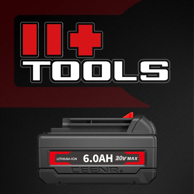 Ceenr 6.0Ah Battery For Black and Decker 20V Max 4 Pack | Replacement Model LBXR20, with LG Battery Cell (INR18650HG2) - Triple-Batteries