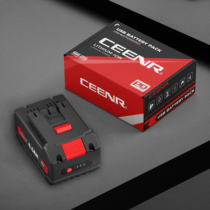 Ceenr 6.0Ah Battery For Bosch 18V 4 Pack | Replacement Model BAT610G, with LG Battery Cell (INR18650HG2) - Triple-Batteries