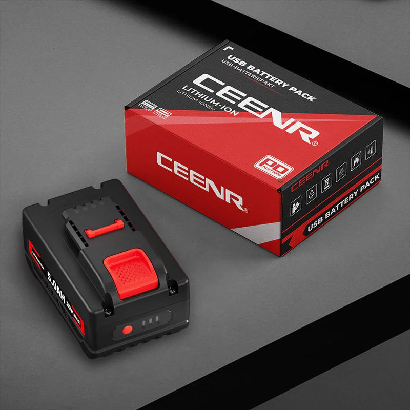 Ceenr 5.0Ah Battery For Worx 20V Max 2 Pack | Model WA3551 - Triple-Batteries