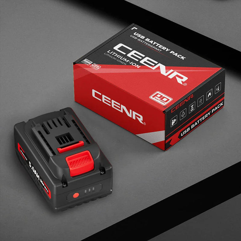 Ceenr 5.0Ah Battery For Worx 20V Max | Model WA3408 - Triple-Batteries