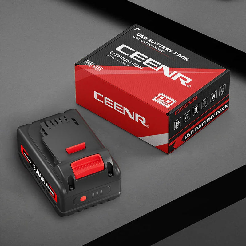 Ceenr 5.0Ah Battery For DeWalt 18V(20V Max) 2 Pack | Replacement Model DCB200 - Triple-Batteries