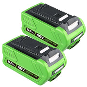 For GreenWorks 40V 6.0Ah Battery Replacement | Lithium Battery 29472 29462 Battery For GreenWorks 40V G-MAX Power Tools 2 PACK - Triple-Batteries