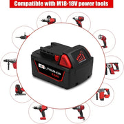 For Milwaukee M18 18V 5.5Ah XC Li-ion Battery Replacement | 6 Pack - Triple-Batteries