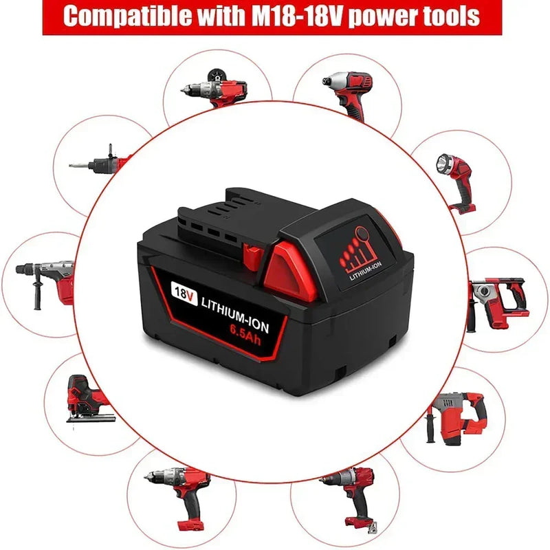 For Milwaukee M18 18V 5.5Ah XC Li-ion Battery Replacement | 6 Pack - Triple-Batteries