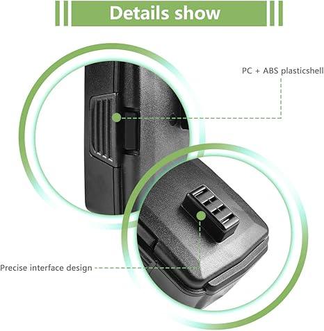 For Ryobi 12V 4000mAh Battery 2 Pack Compatible with RYOBI CB120L CB121L BPL-1220 130503001 130503005 - Triple-Batteries