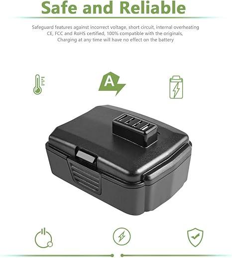 For Ryobi 12V 4000mAh Battery 2 Pack Compatible with RYOBI CB120L CB121L BPL-1220 130503001 130503005 - Triple-Batteries