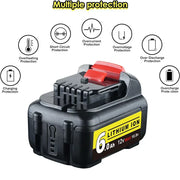 For Dewalt 12V Battery Replacement | DCB120 DCB123 DCB127 6.0Ah Li-ion Battery 10 Pack - Triple-Batteries