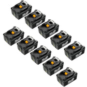 For Makita 18V Battery Replacement | BL1860B 6.5Ah Li-ion Battery With LED Indicator I BL1840 BL1850 BL1830 10 Pack | clearance - Triple-Batteries