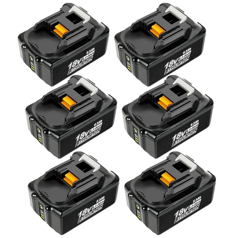 For Makita 18V Battery Replacement | BL1860B 6.5Ah Li-ion Battery With LED Indicator I BL1840 BL1850 BL1830 6 Pack | clearance - Triple-Batteries