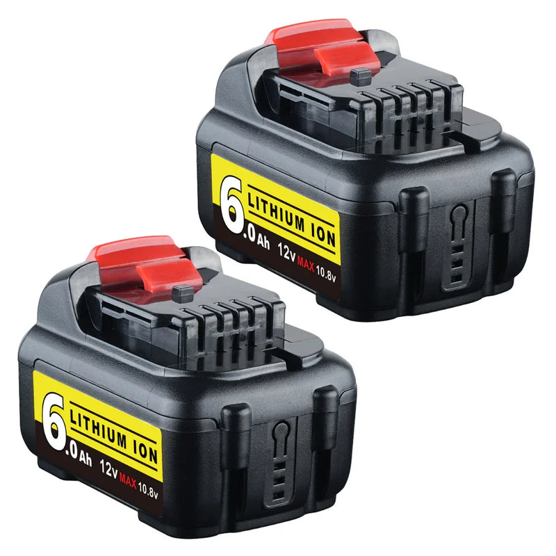 For Dewalt 12V Battery Replacement | DCB120 DCB123 DCB127 6.0Ah Li-ion Battery 2 Pack - Triple-Batteries